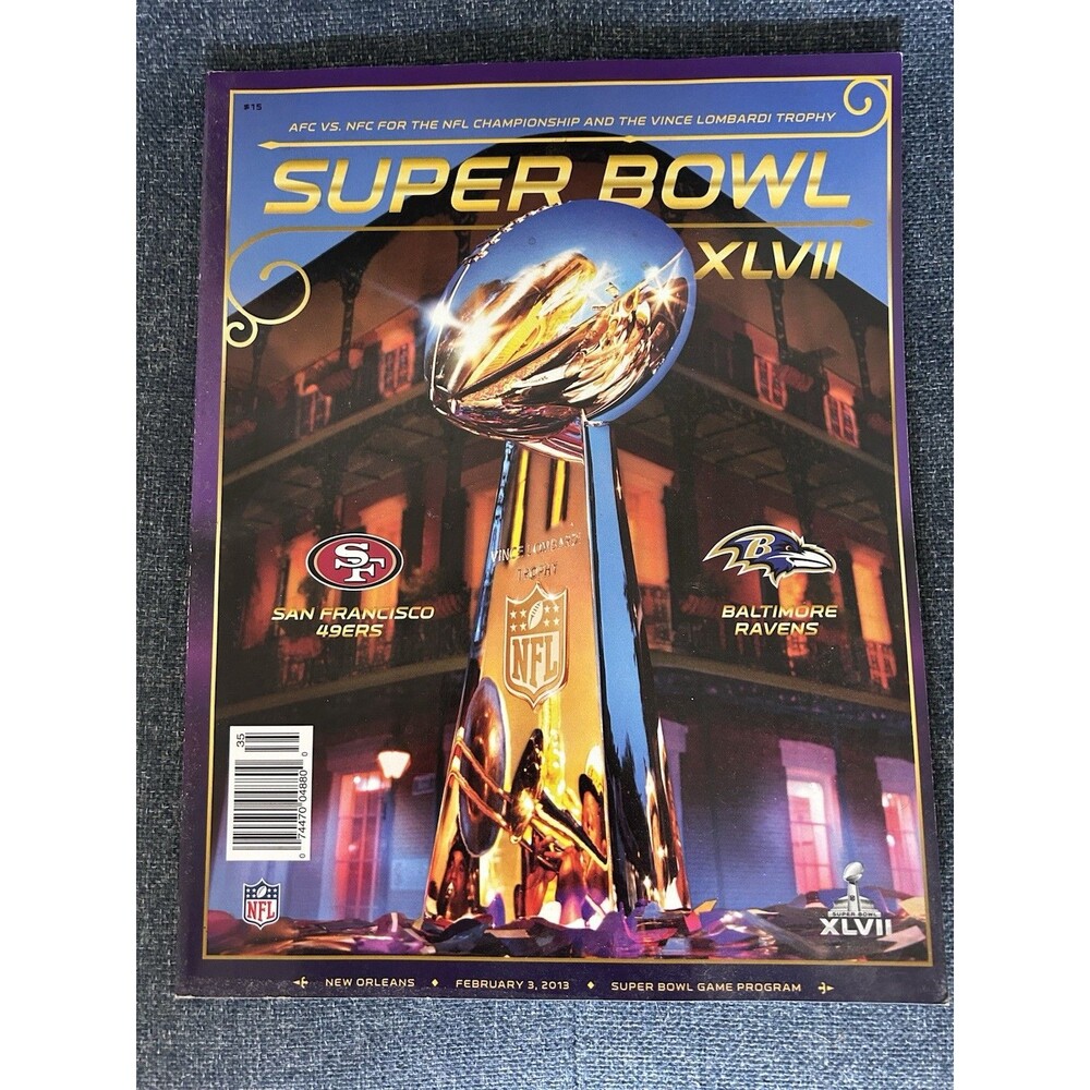 NFL Super Bowl XLVII 47 Game Program - Baltimore Ravens vs. San Francisco 49ers